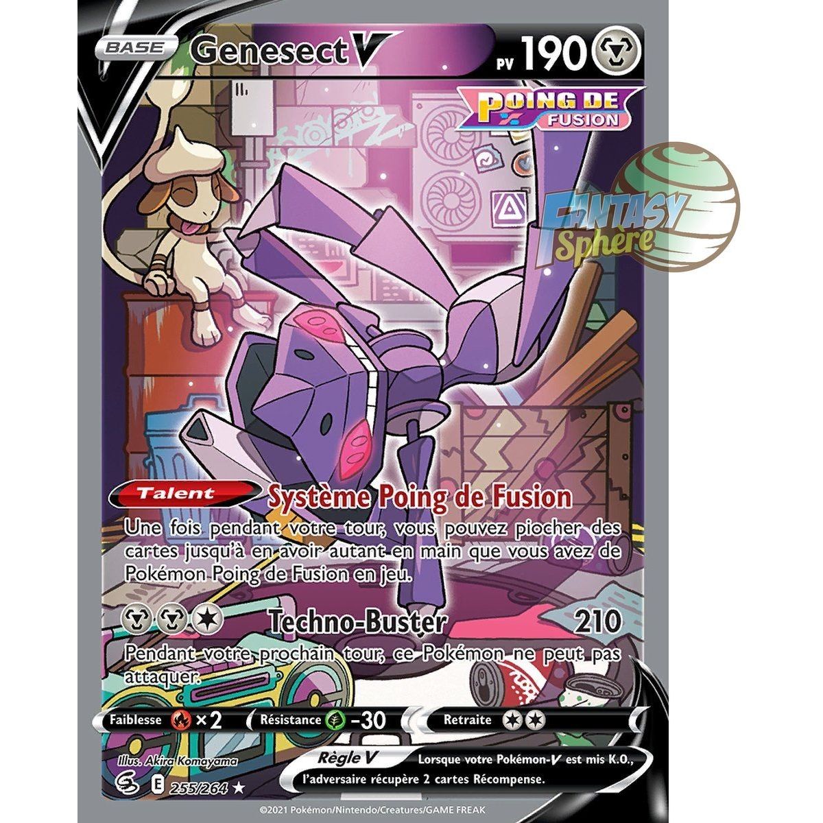 Item Genesect V – Full Art Ultra Rare 255/264 – Fusion Faust Schwert und Schild