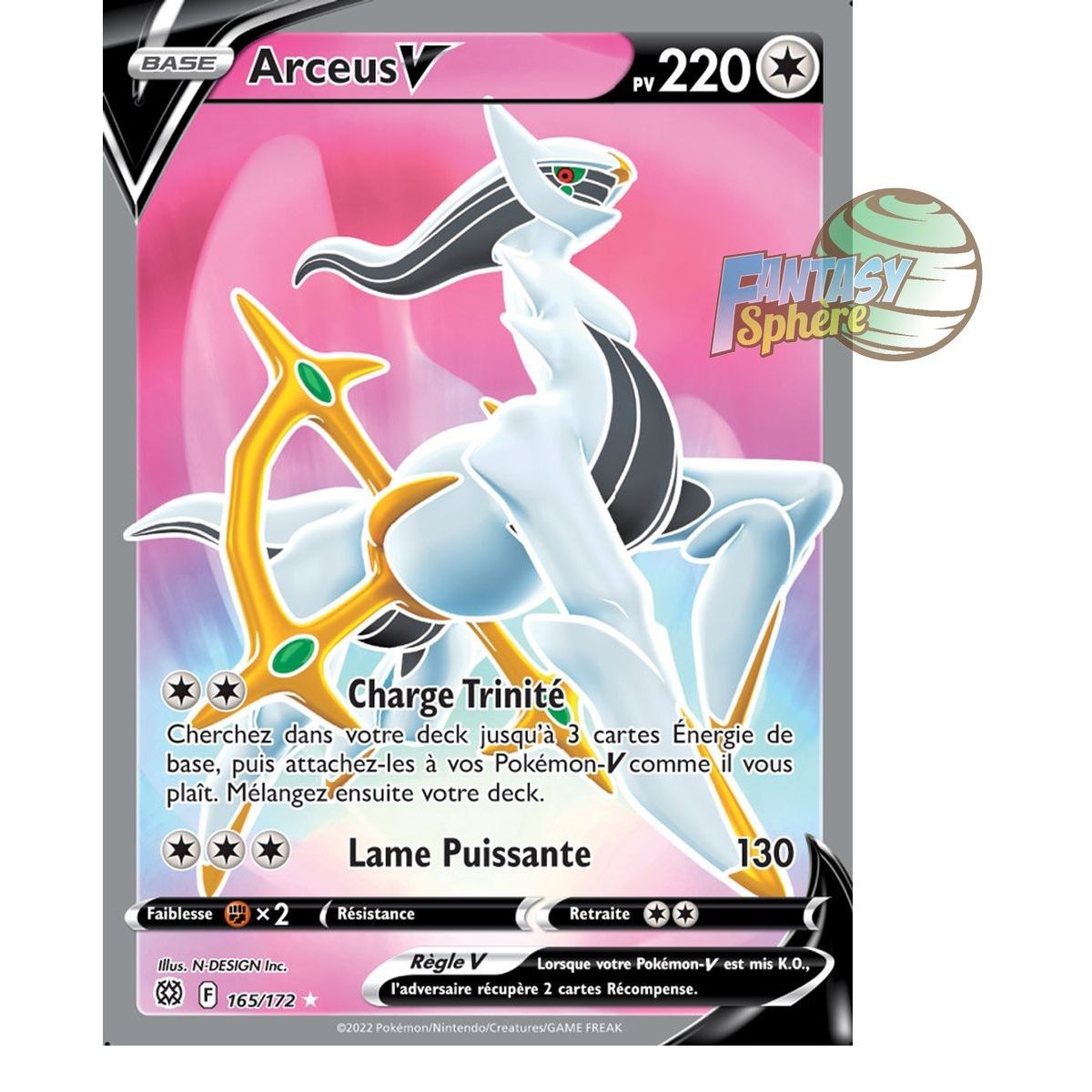 Arceus V – Full Art Ultra Rare 165/172 – Schwert und Schild, funkelnde Sterne
