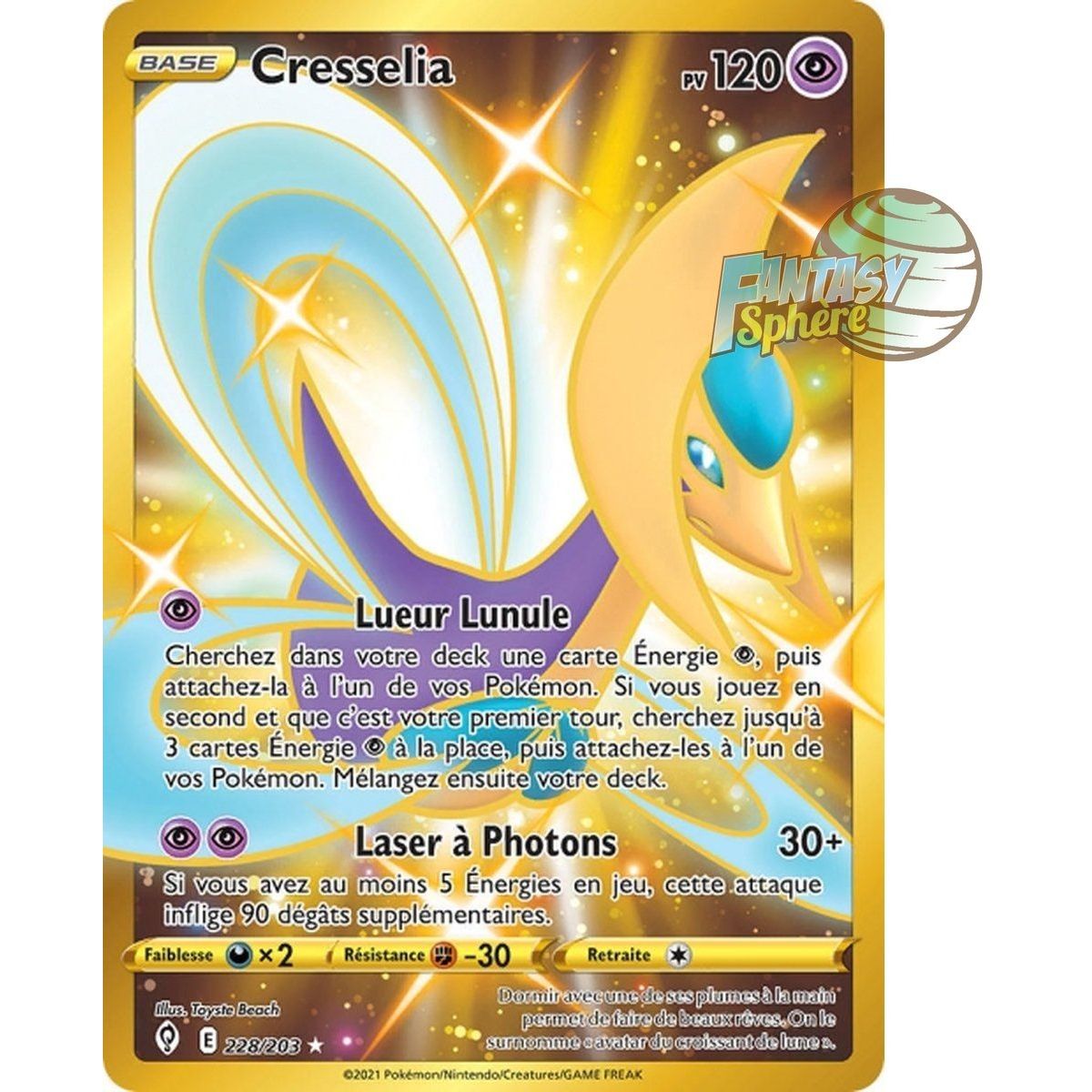 Cresselia – Secret Rare 228/203 – Celeste Evolution Schwert und Schild