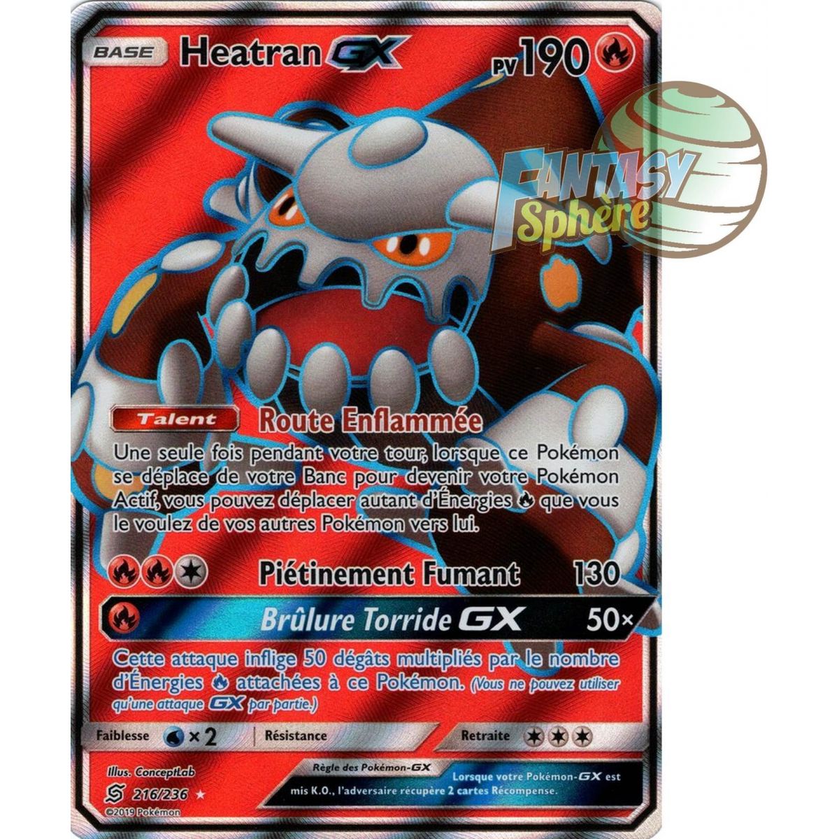 Item Heatran GX – Full Art Ultra Rare 216/236 – Sonne und Mond 11 Harmonie der Geister