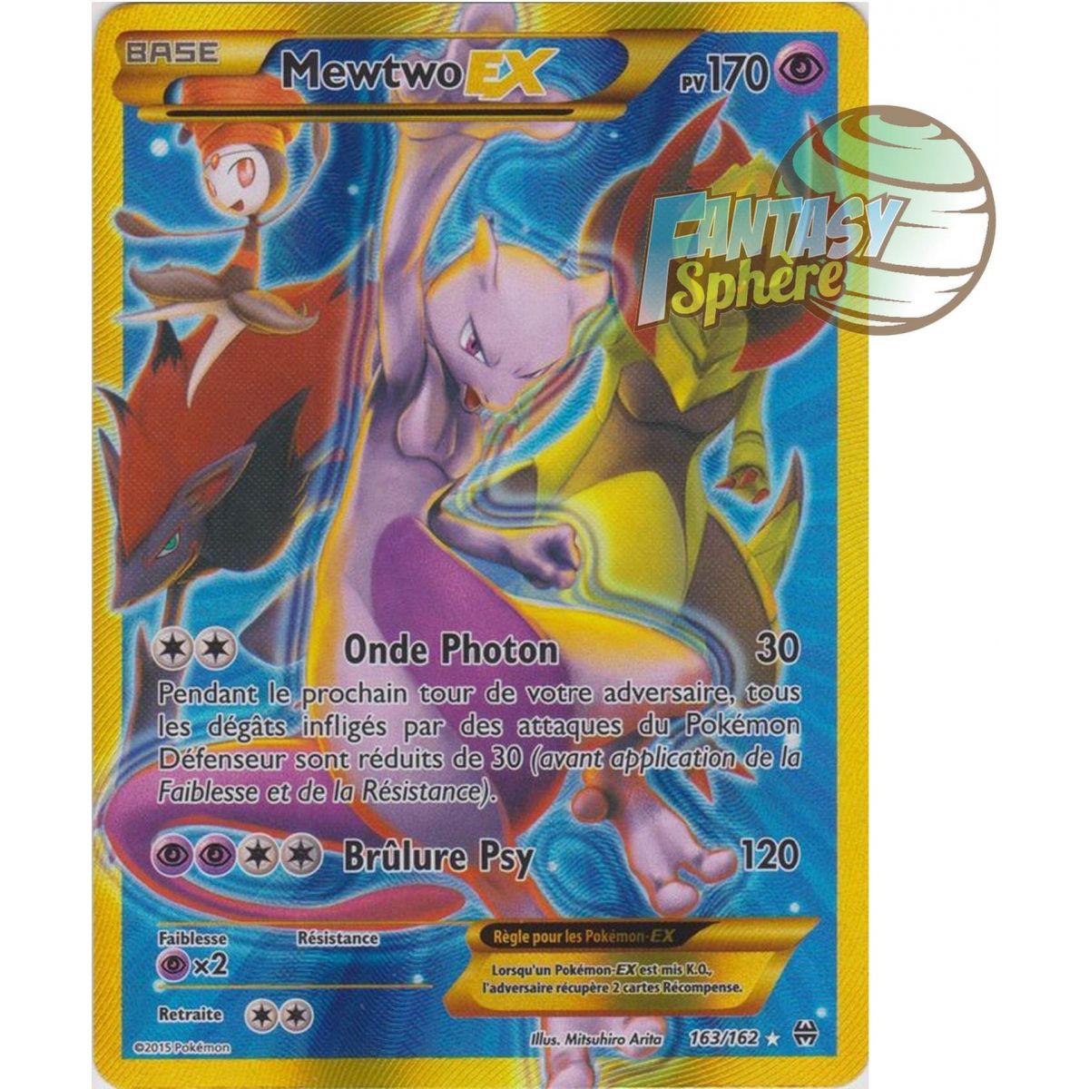 Mewtwo EX - Geheime Seltenheit 163/162 - XY 8 Turbopuls