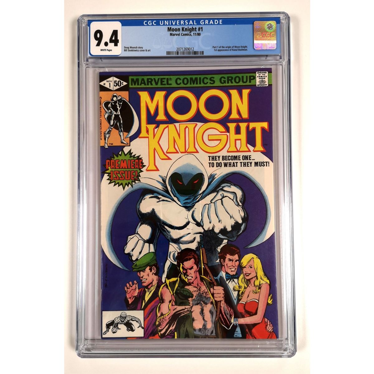 Comics – Marvel – Moon Knight Nr. 1 (1980, 1. Serie) – [CGC 9.4 – Weiße Seiten]