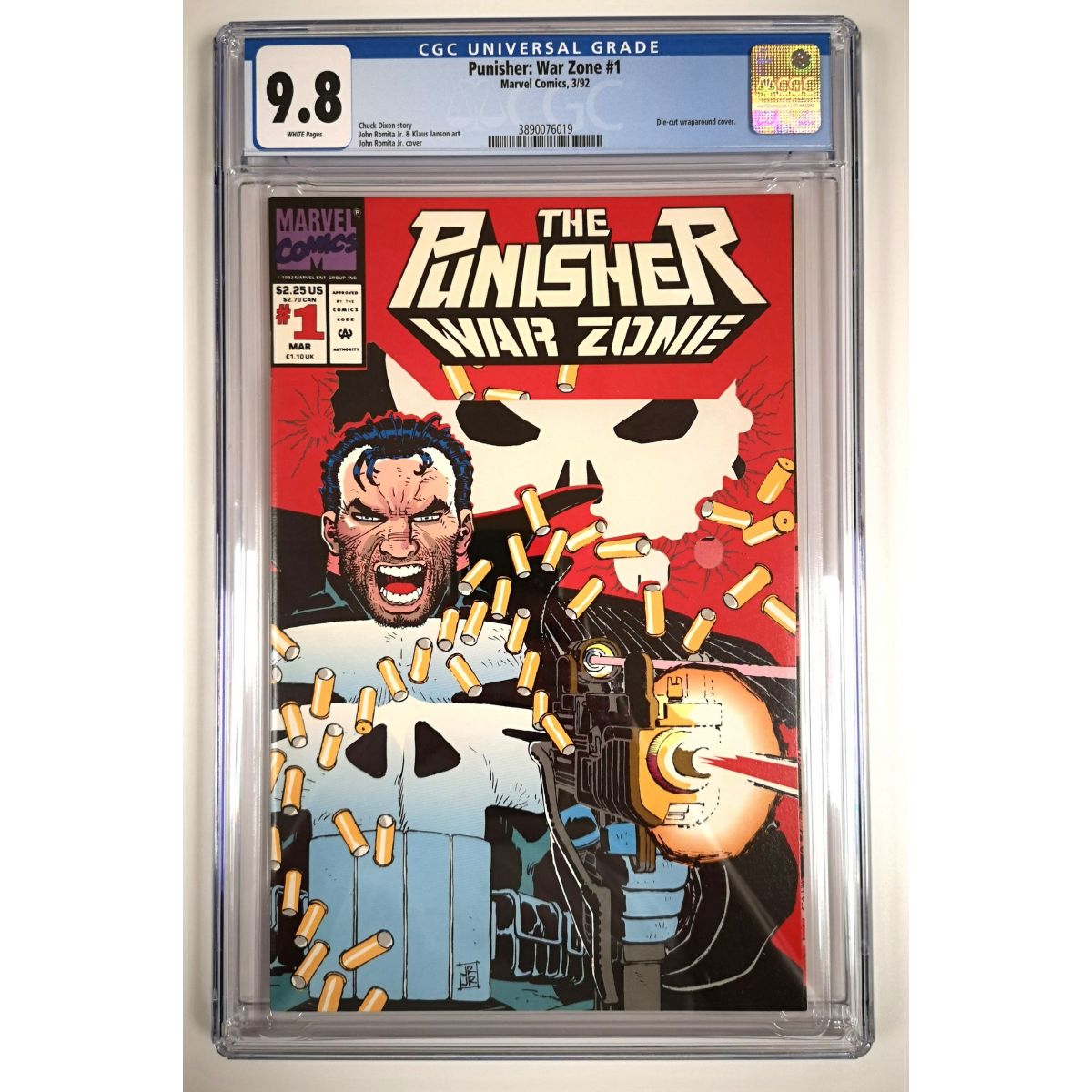 Item Comics – Marvel – Punisher: War Zone N°1 (1992) – [CGC 9.8 – Weiße Seiten]