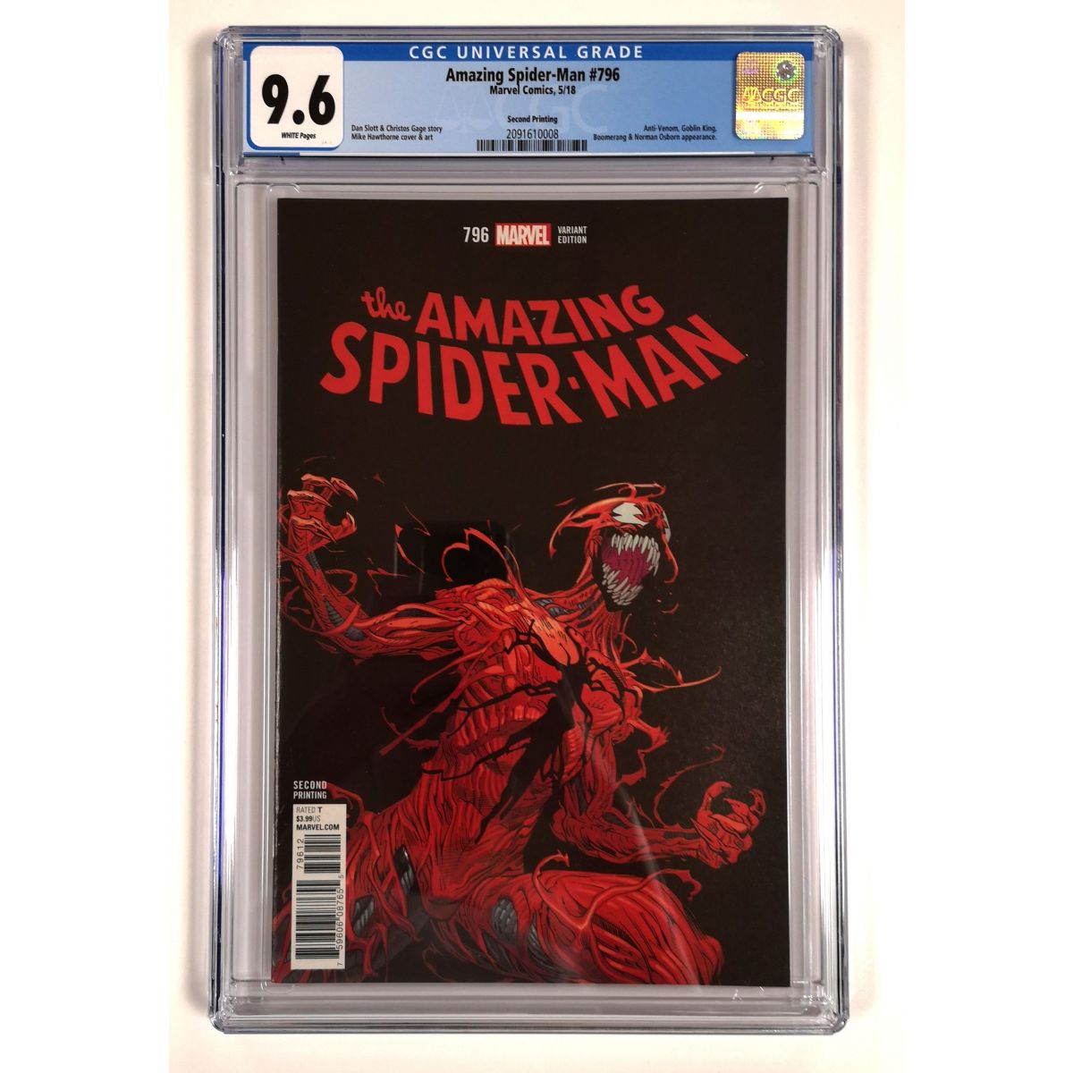 Comics – Marvel – Amazing Spider-Man Nr. 796 (2017, 5. Serie) – [CGC 9.6 – Weiße Seiten]