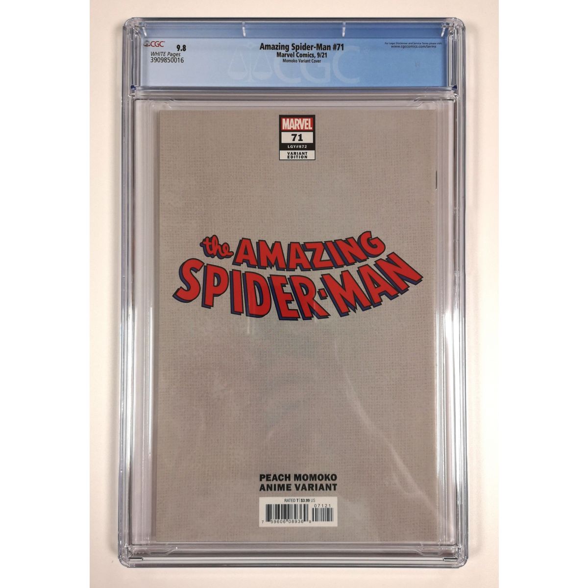 Comics – Marvel – Amazing Spider-Man Nr. 71 (2018, 6. Serie) – [CGC 9.8 – Weiße Seiten]