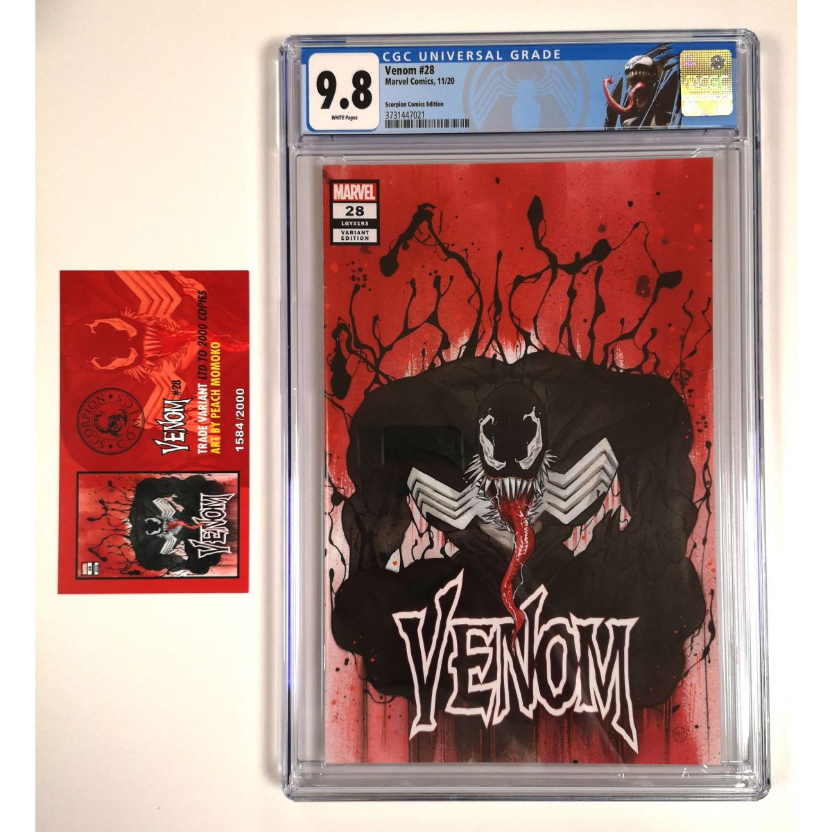 Item Comics – Marvel – Venom N°28 (Scorpion Comics Variant) (2018) – [CGC 9.8 – Weiße Seiten]