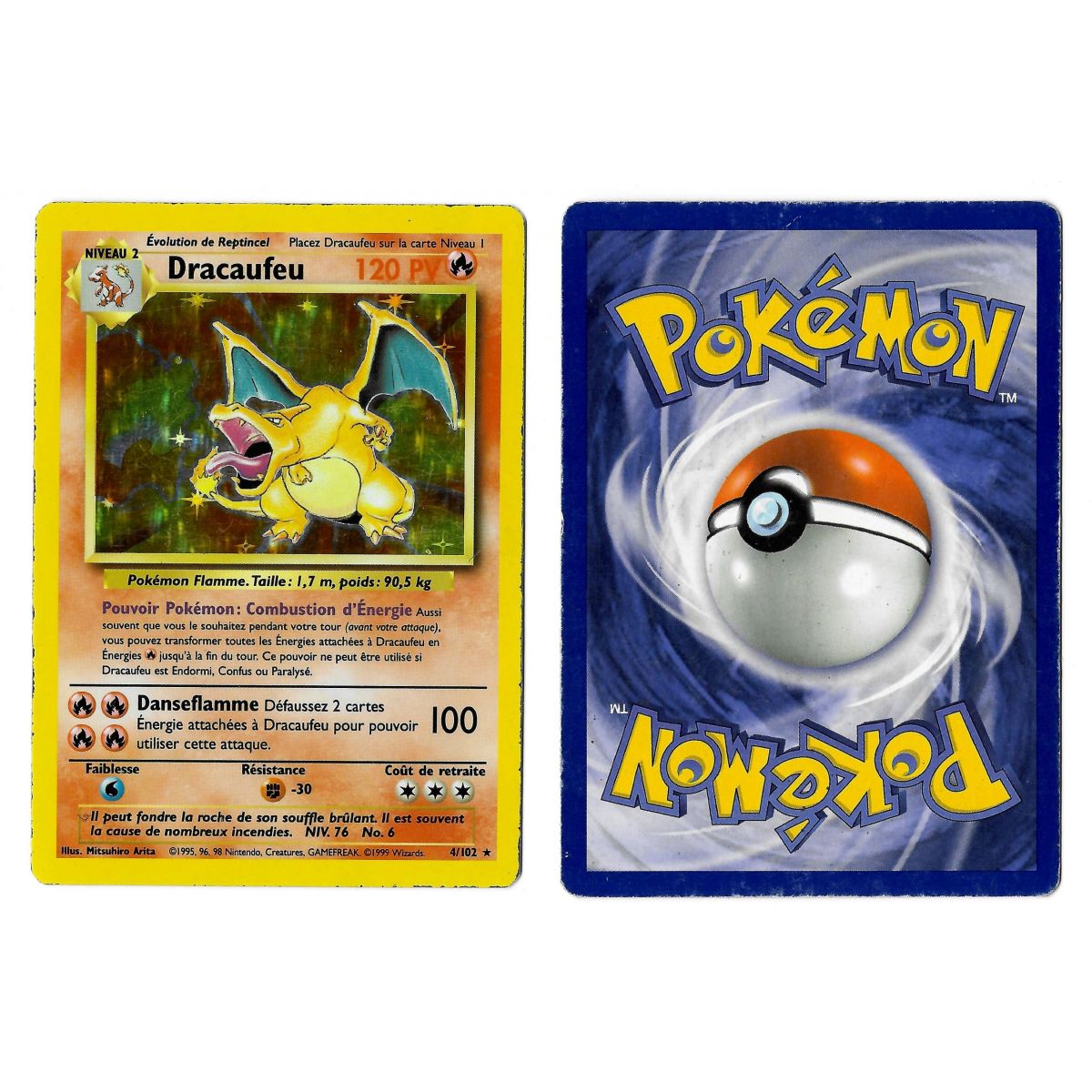 Charizard 4/102 Basisset Holo Unlimited French View Scan