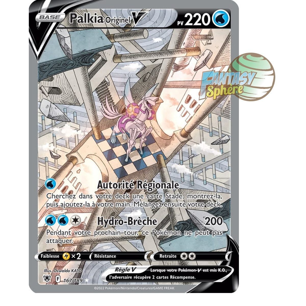 Item Original Palkia V – Full Art Ultra Rare 167/189 – Schwert und Schild Strahlende Sterne