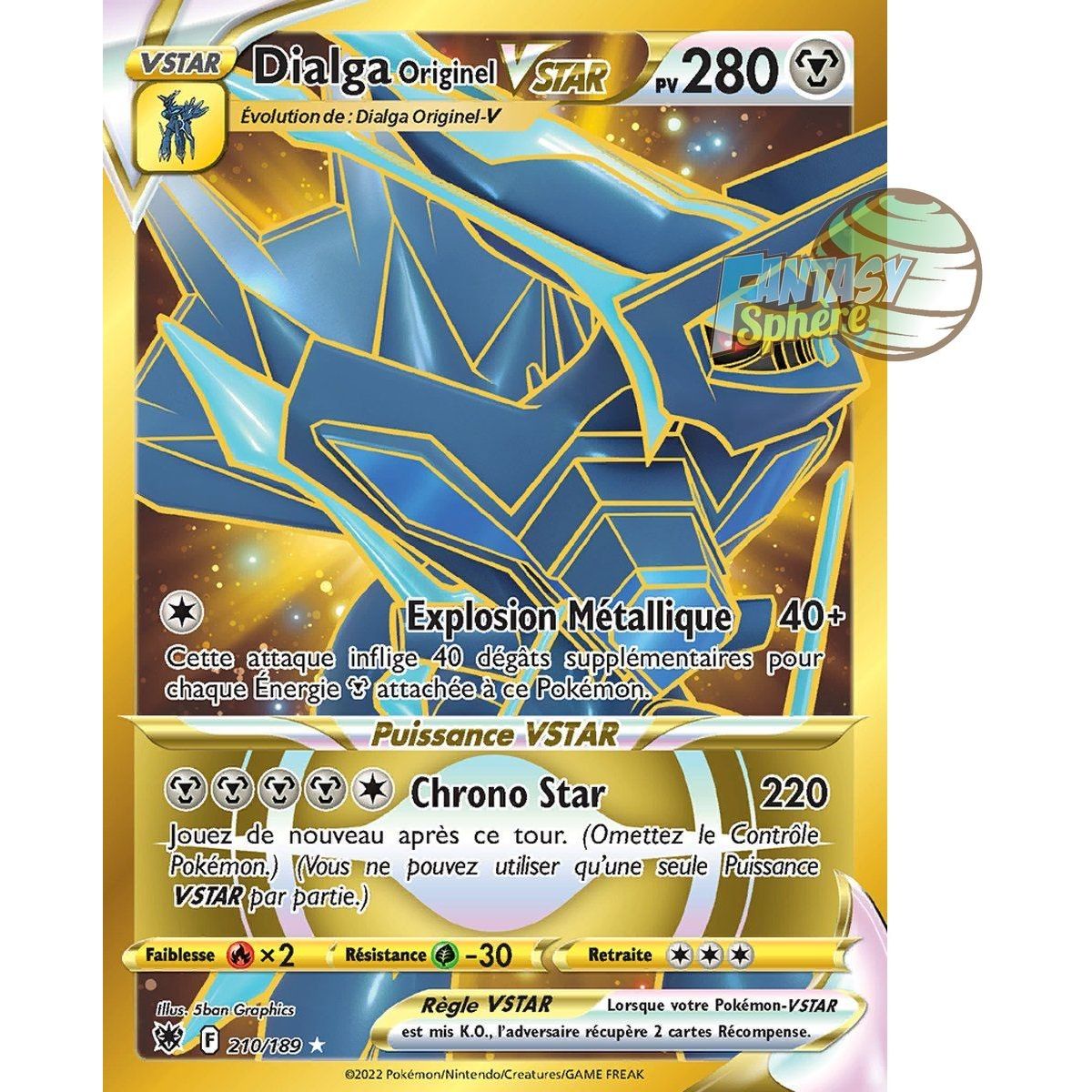 Dialga Original VSTAR – Secret Rare 210/189 – Schwert und Schild strahlende Sterne