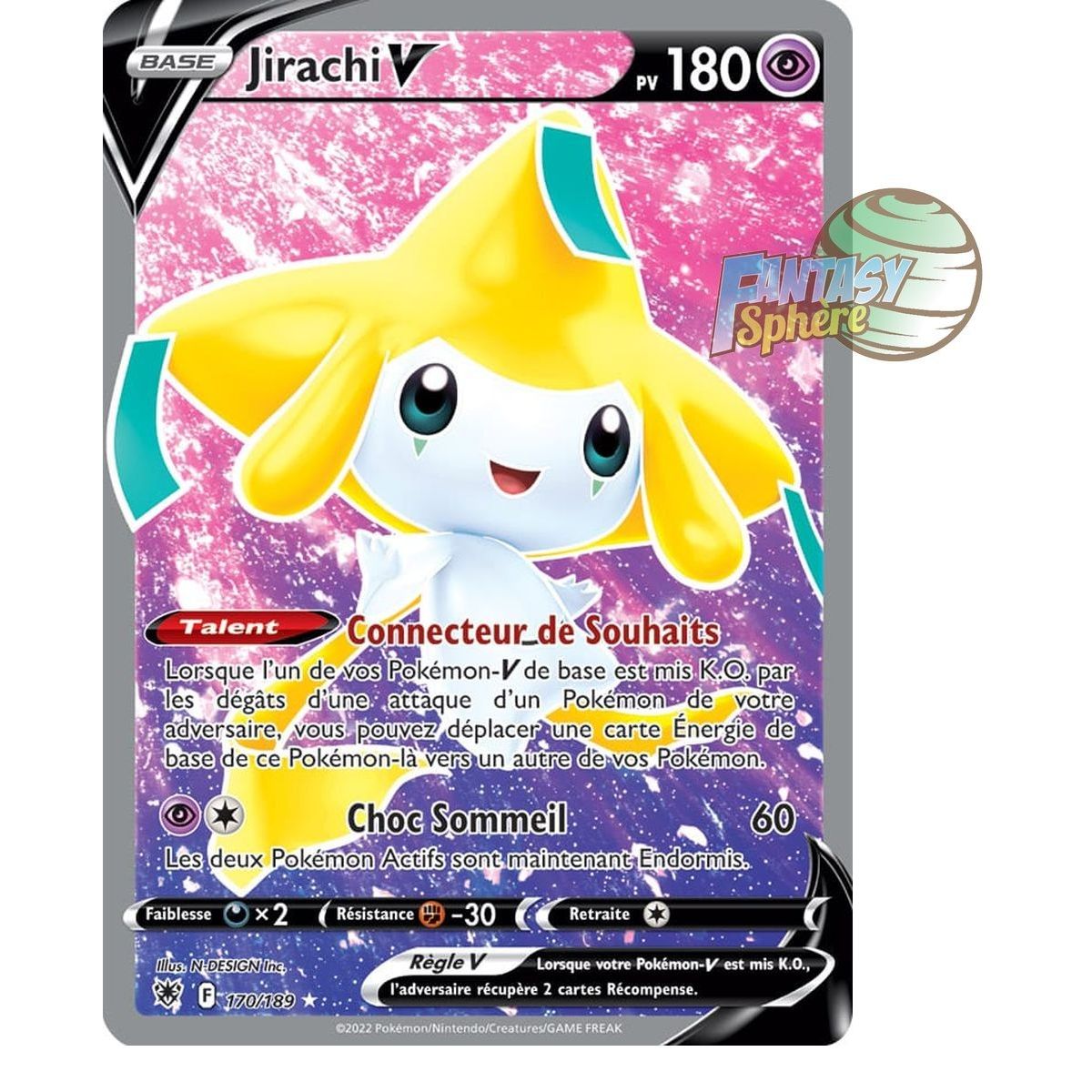 Item Jirachi V – Full Art Ultra Rare 170/189 – Schwert und Schild Strahlende Sterne