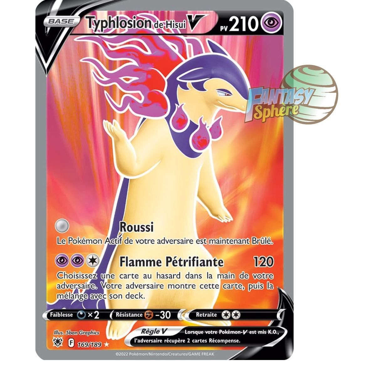 Typhlosion von Hisui V – Full Art Ultra Rare 169/189 – Schwert und Schild Strahlende Sterne