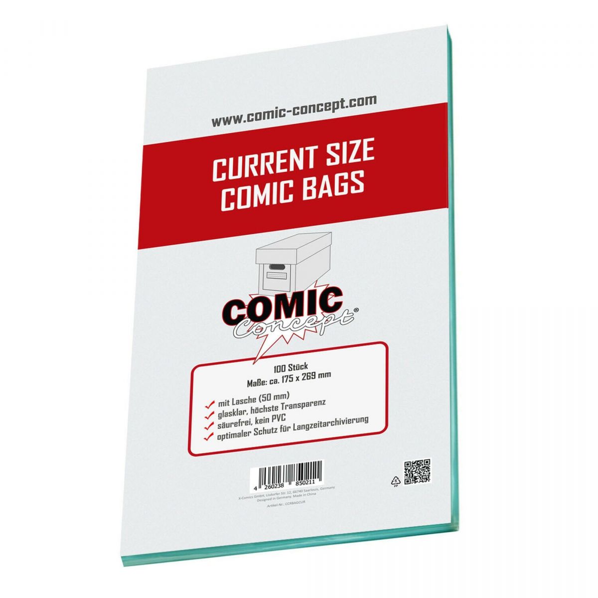 Comic Concept – Comic-Taschen – wiederverschließbar – aktuelle Größe (100)