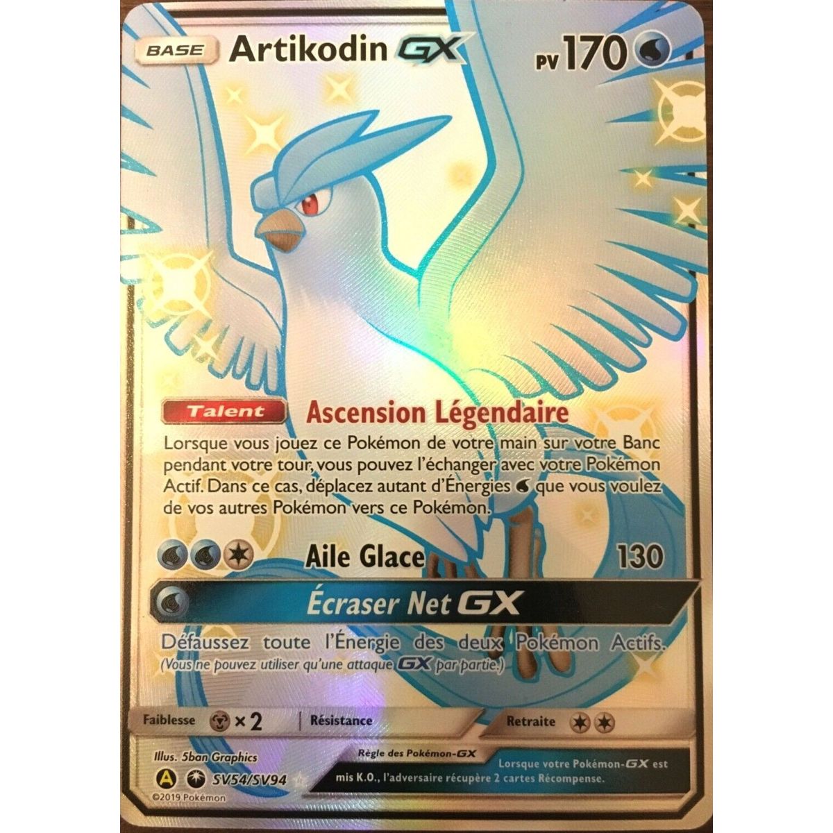 Articuno GX – Full Art Ultra Rare SV54/SV94 – Sonne und Mond 11,5 Okkulte Schicksale