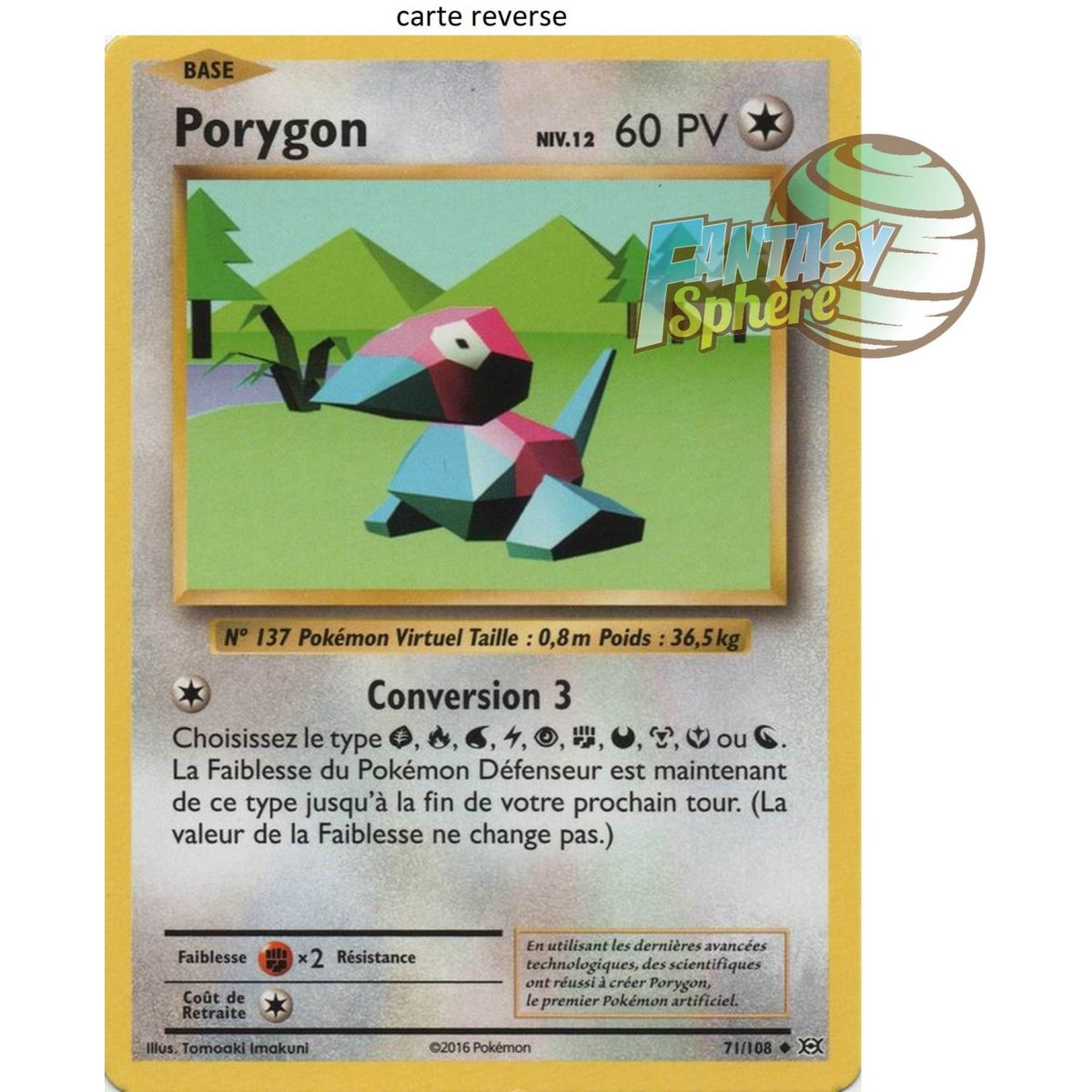 Porygon – Reverse 71/108 – XY 12 Evolutionen