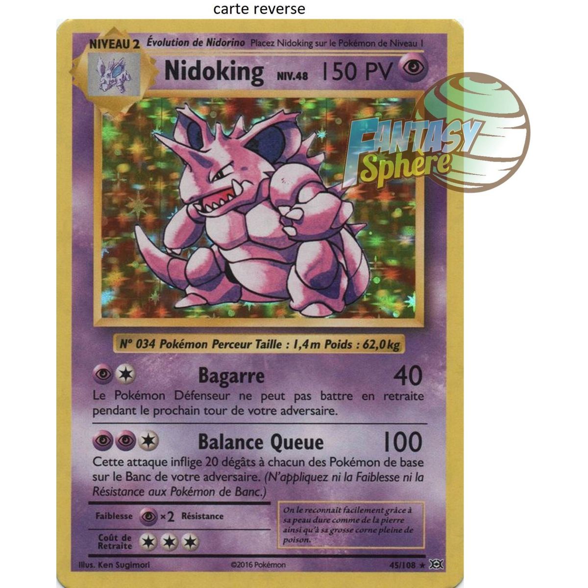 Nidoking - Reverse 45/108 - XY 12 Evolutions