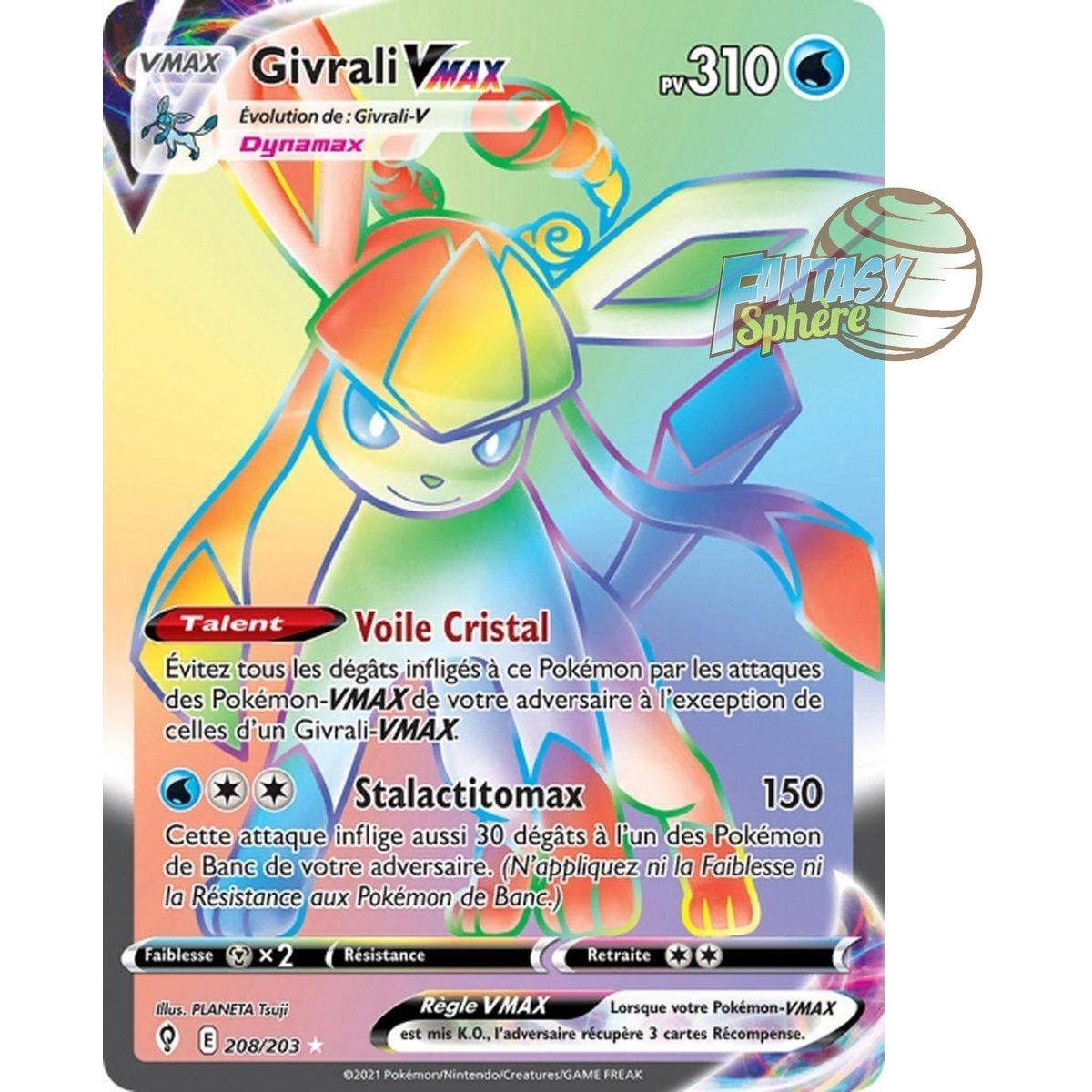Givrali VMAX – Secret Rare 208/203 – Celeste Evolution Schwert und Schild