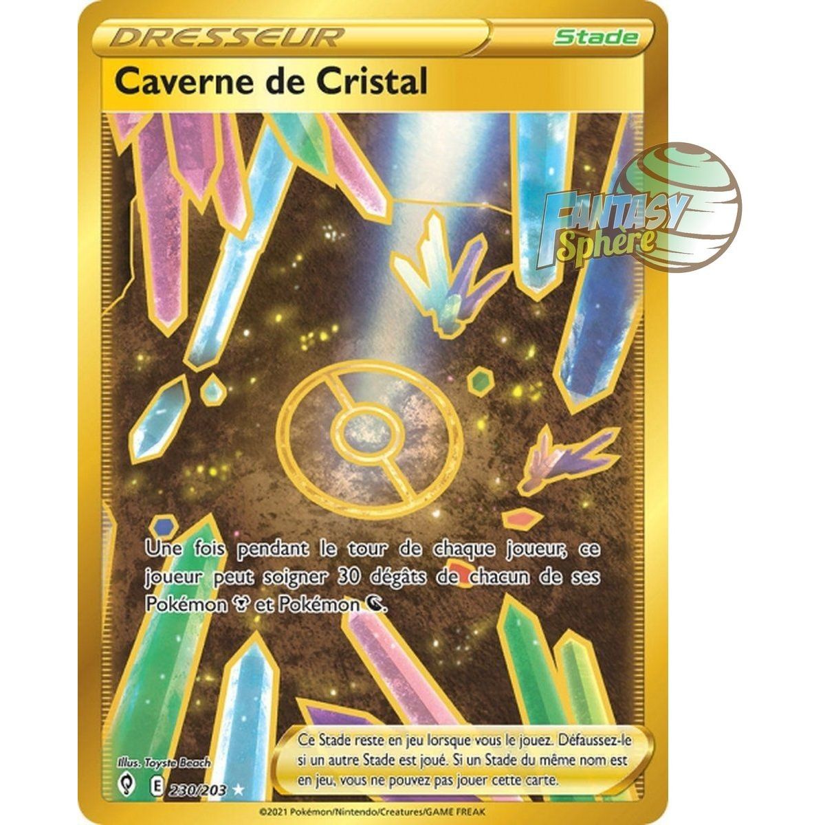 Item Crystal Cavern – Secret Rare 230/203 – Celeste Evolution Schwert und Schild