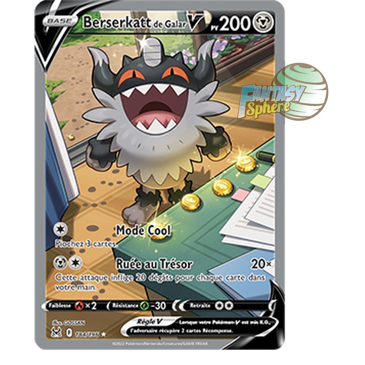 Item Galar Berserkat V – Full Art Ultra Rare 184/196 – Schwert und Schild 11 Lost Origin