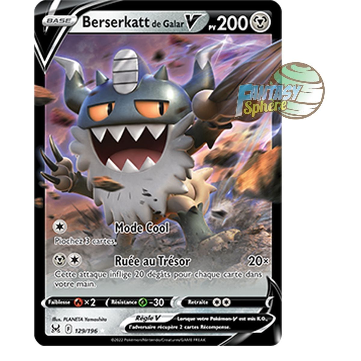 Item Galar Berserkatt V – Ultra Rare 129/196 – Schwert und Schild 11 Lost Origin