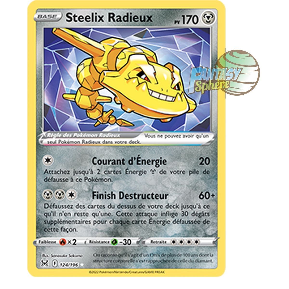 Steelix Radieux – Radiant Rare 124/196 – Schwert und Schild 11 Lost Origin