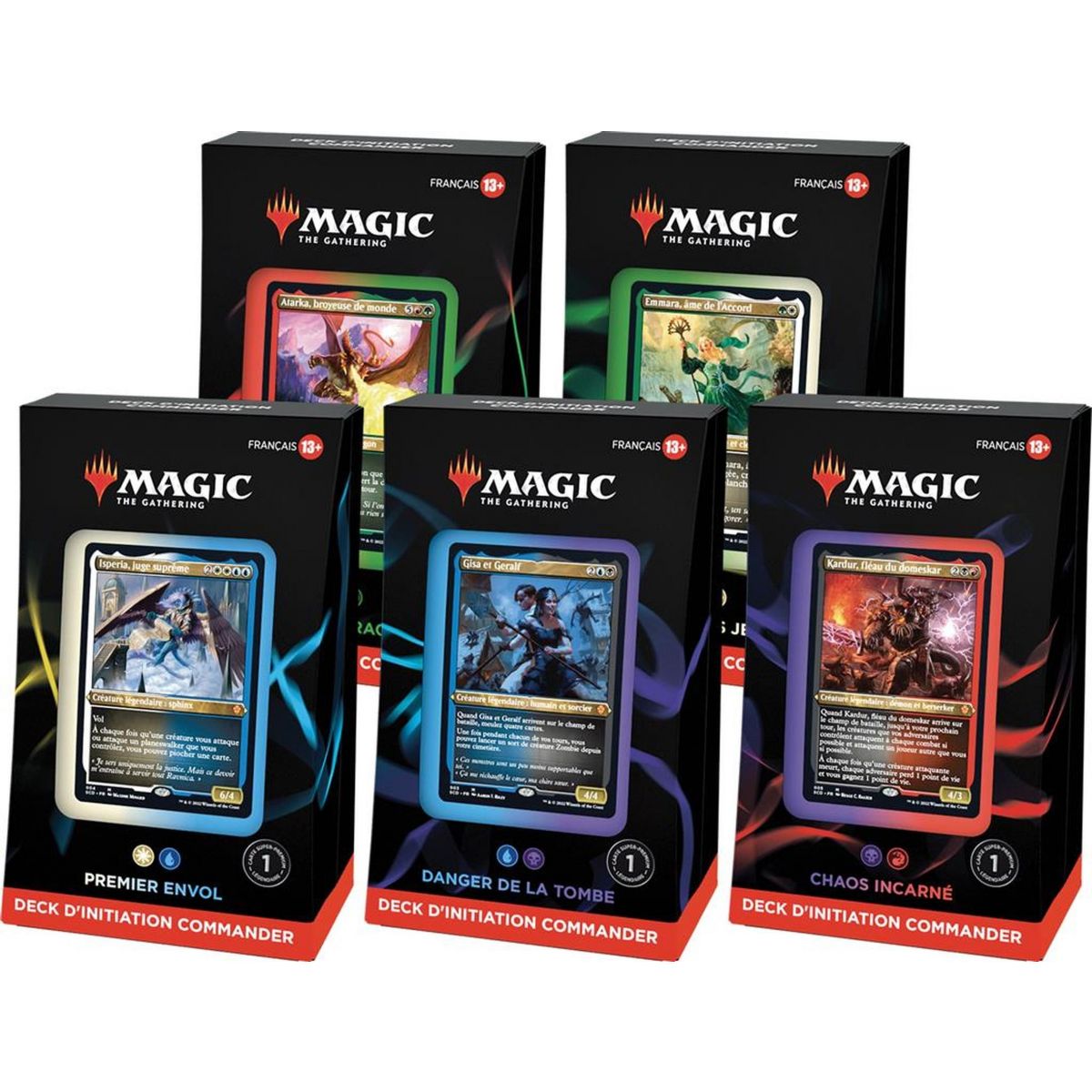 MTG – Set mit 5 Starterdecks für Commander 2022 – Evergreen – FR
