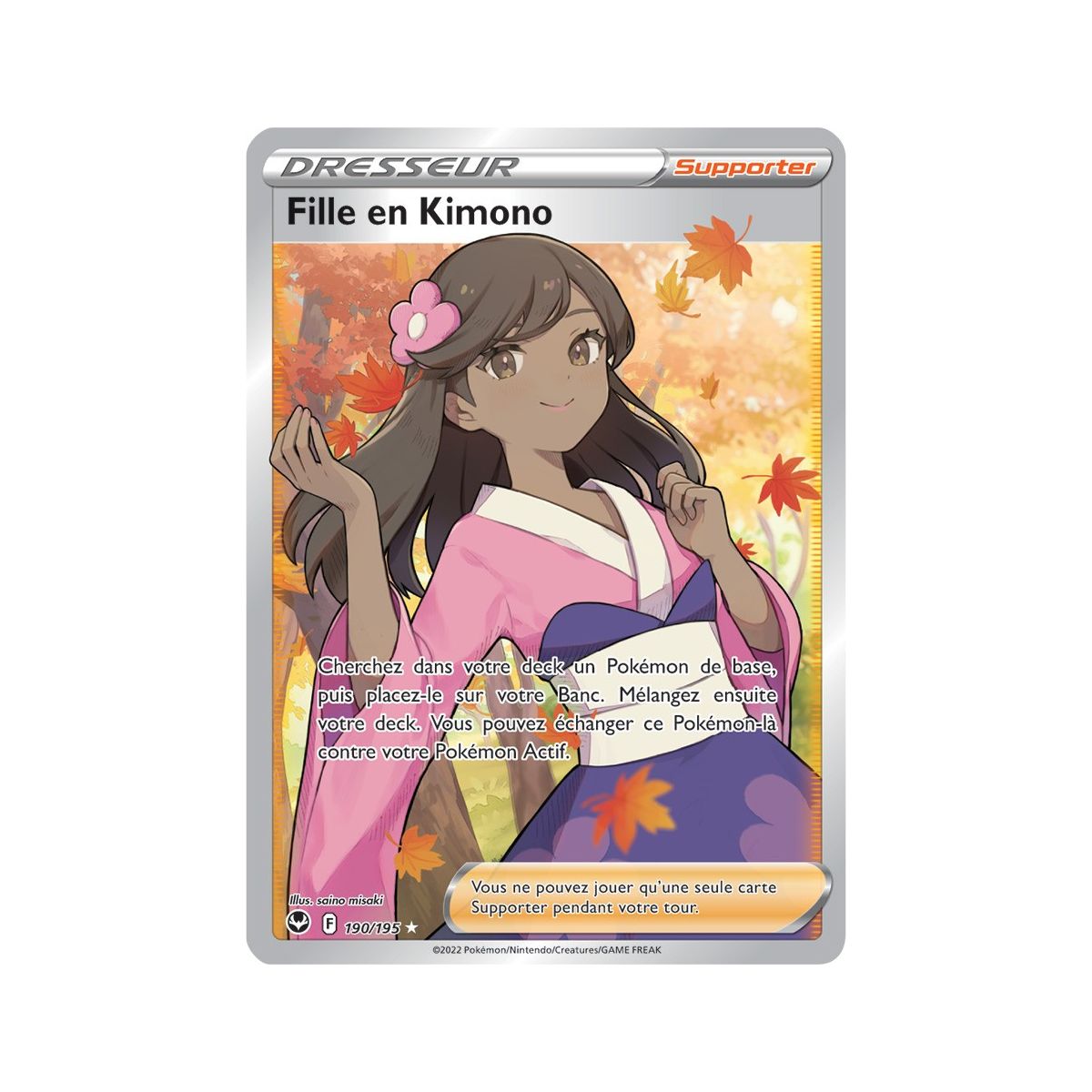 Item Mädchen im Kimono – Full Art Ultra Rare 190/195 – Schwert und Schild 12 Silver Storm