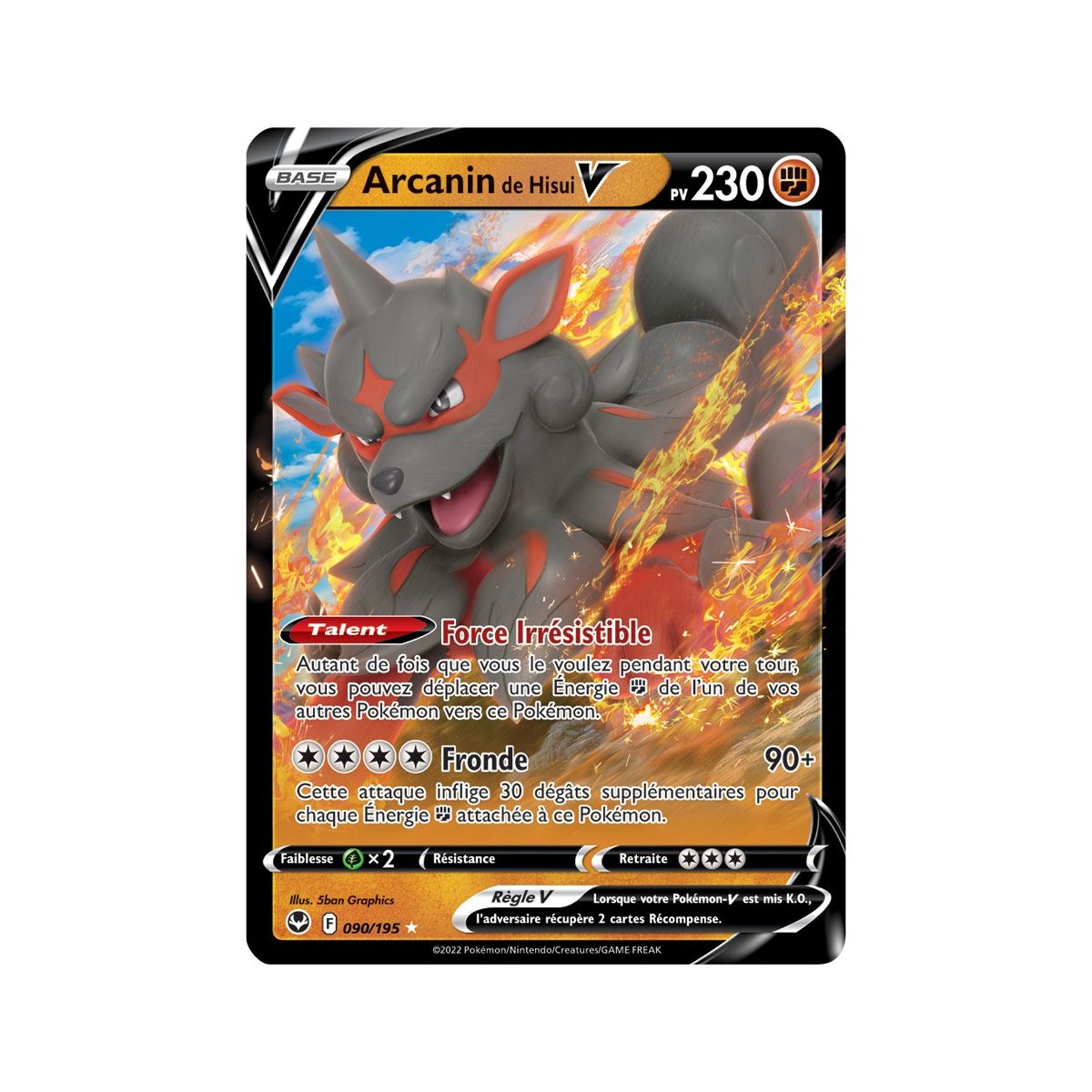 Arcanine of Hisui V – Ultra Rare 90/195 – Schwert und Schild 12 Silver Storm