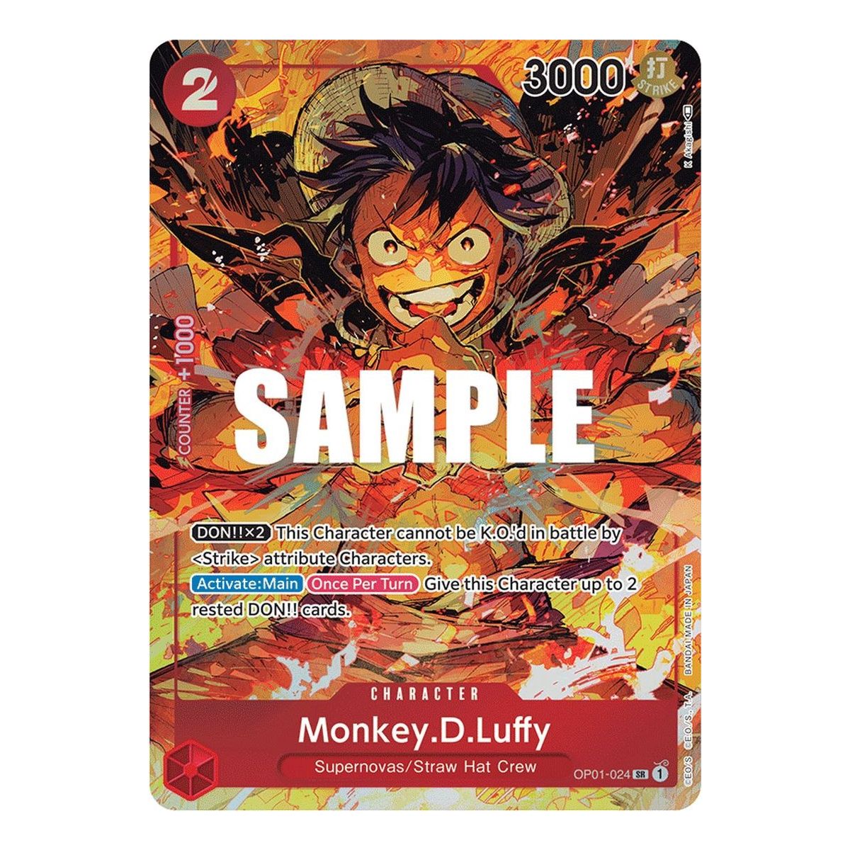 Monkey.D.Ruffy – SR Parallel OP01-024 – OP01 Romance Dawn