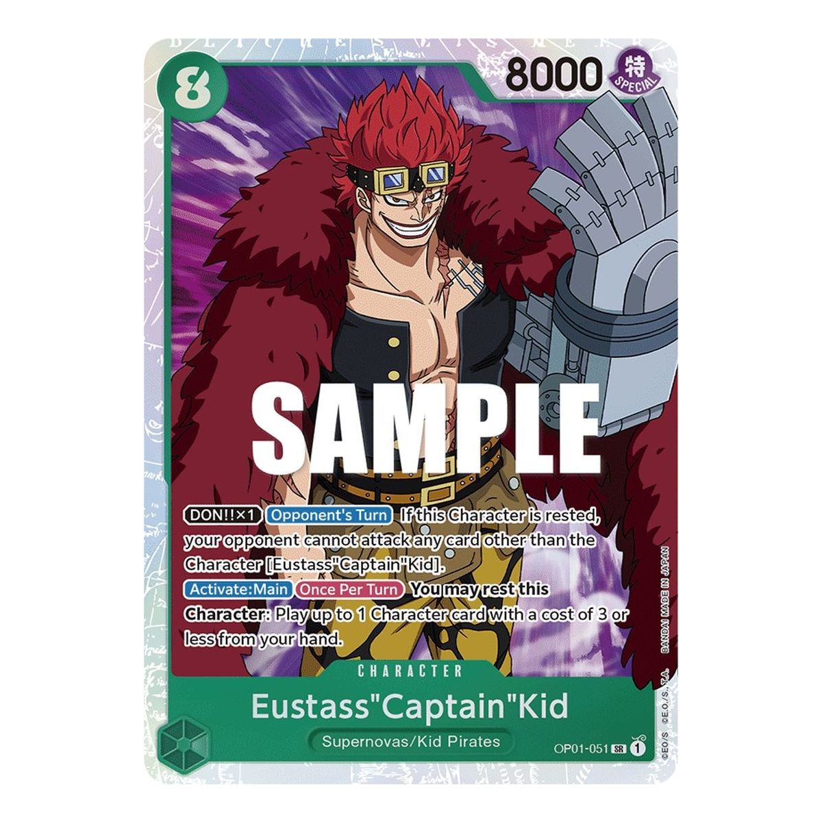 Item Eustass „Captain“Kid – SR OP01-051 – OP01 Romance Dawn