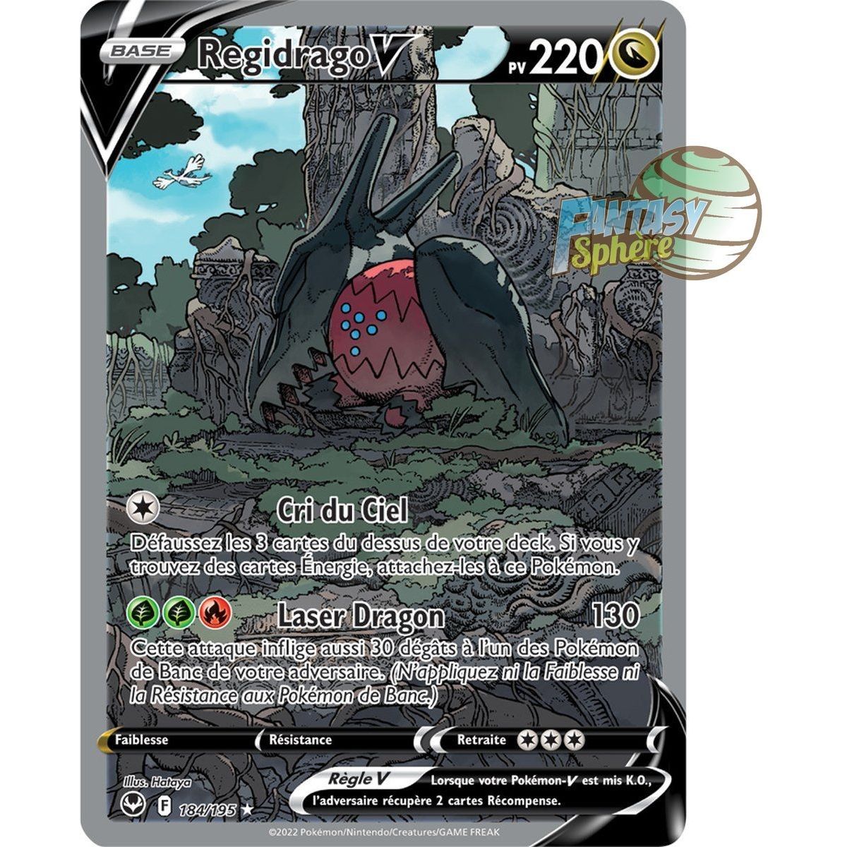 Regidrago V – Full Art Ultra Rare 184/195 – Schwert und Schild 12 Silver Storm