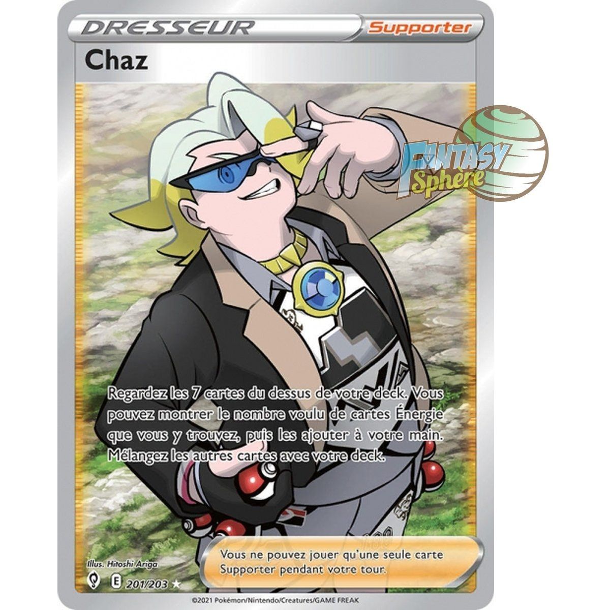 Item Chaz – Full Art Ultra Rare 201/203 – Schwert und Schild 7 Evolution Celeste