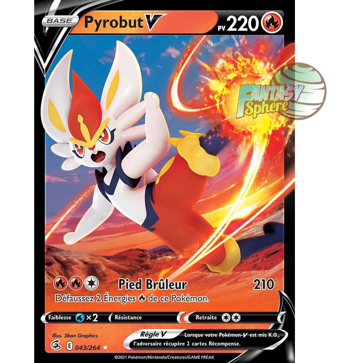 Pyrobut V – Ultra Rare 43/264 – Schwert und Schild 8 Fusionsfaust