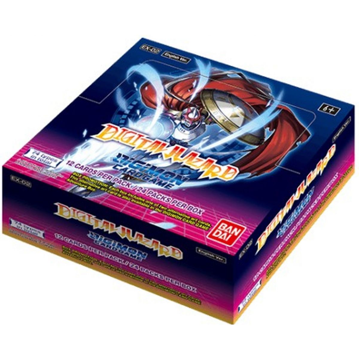 Digimon – Display – Box mit 24 Boostern – EX02 Digital Hazard – DE