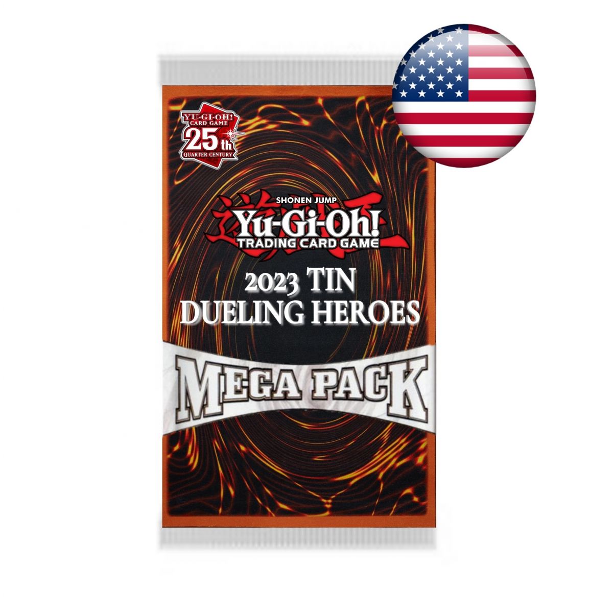Yu Gi Oh! – Booster Mega Pack Tin Box 25. Jubiläum 2023 – Dueling Heroes – USA