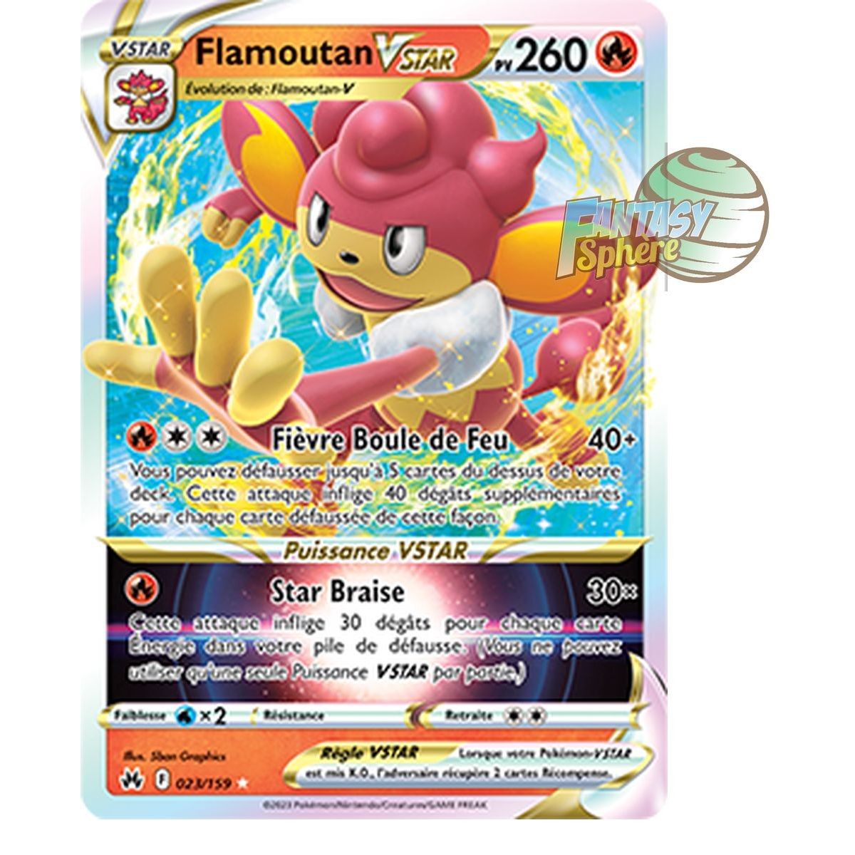 Item Flamoutan VSTAR – Full Art Ultra Rare 23/159 – Schwert und Schild 12,5 Zenith Supreme