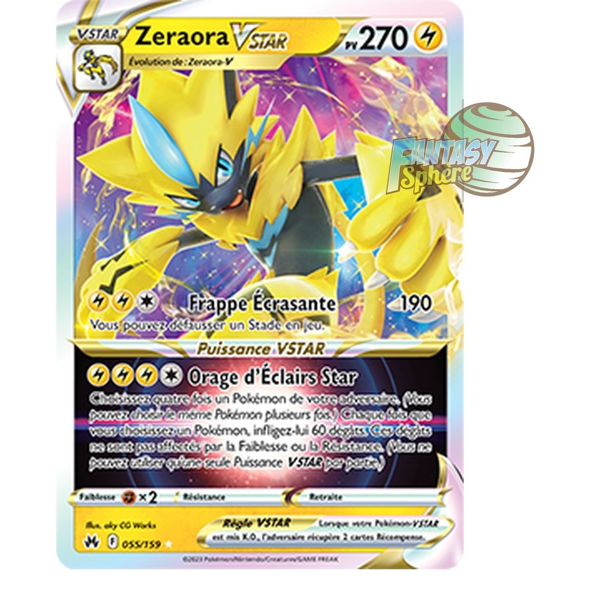 Item Zeraora VSTAR – Full Art Ultra Rare 55/159 – Schwert und Schild 12,5 Zenith Supreme