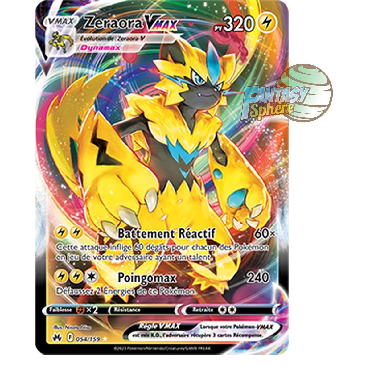 Item Zeraora VMAX – Full Art Ultra Rare 54/159 – Schwert und Schild 12,5 Zenith Supreme