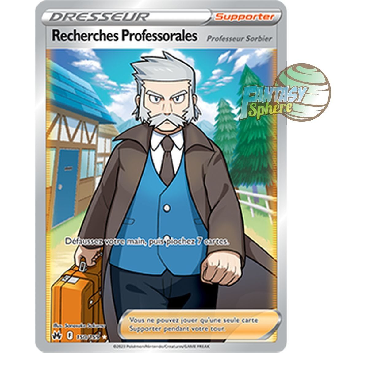 Item Recherches Professorales (Professeur Sorbier) - Full Art Ultra Rare 150/159 - Epee et Bouclier 12.5 Zenith Supreme