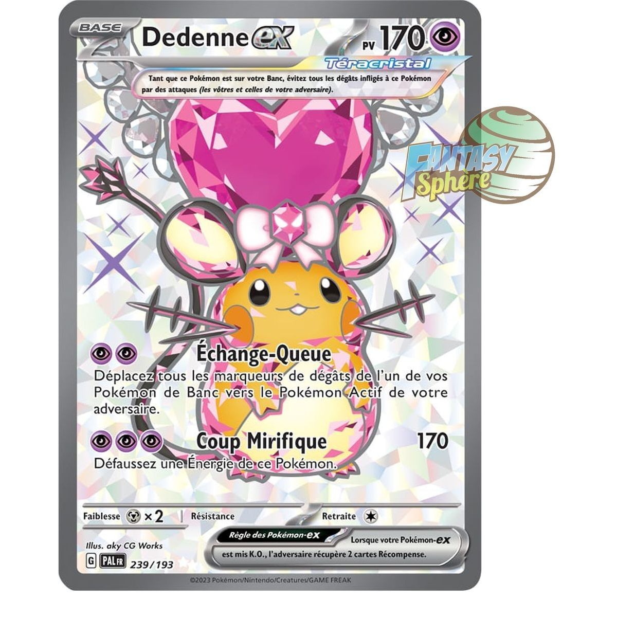 Item Dedenne EX – Ultra Rare 239/193 – Scharlachrote und violette Entwicklung in Paldea