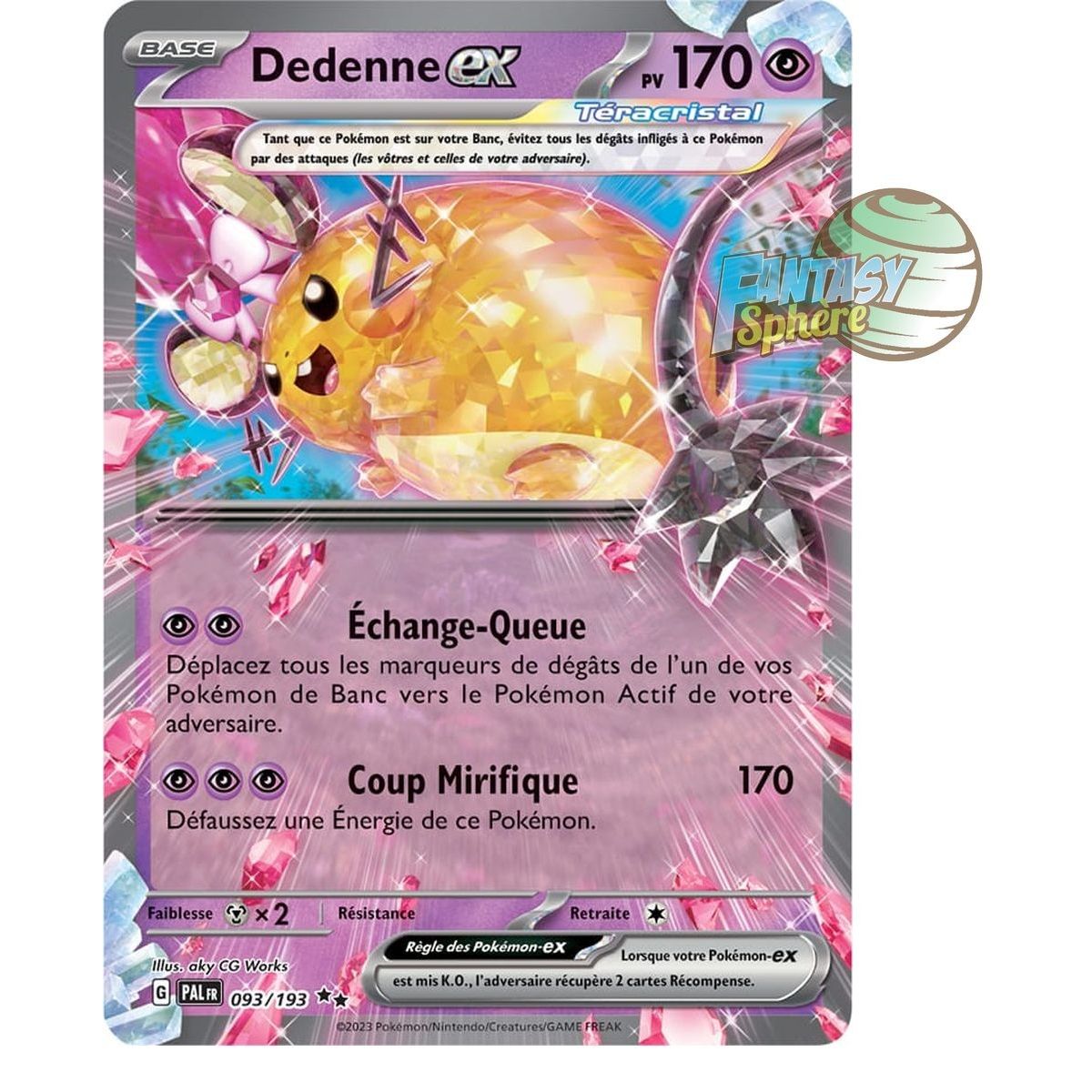 Dedenne EX – Double Rare 93/193 – Scharlachrote und violette Entwicklung in Paldea