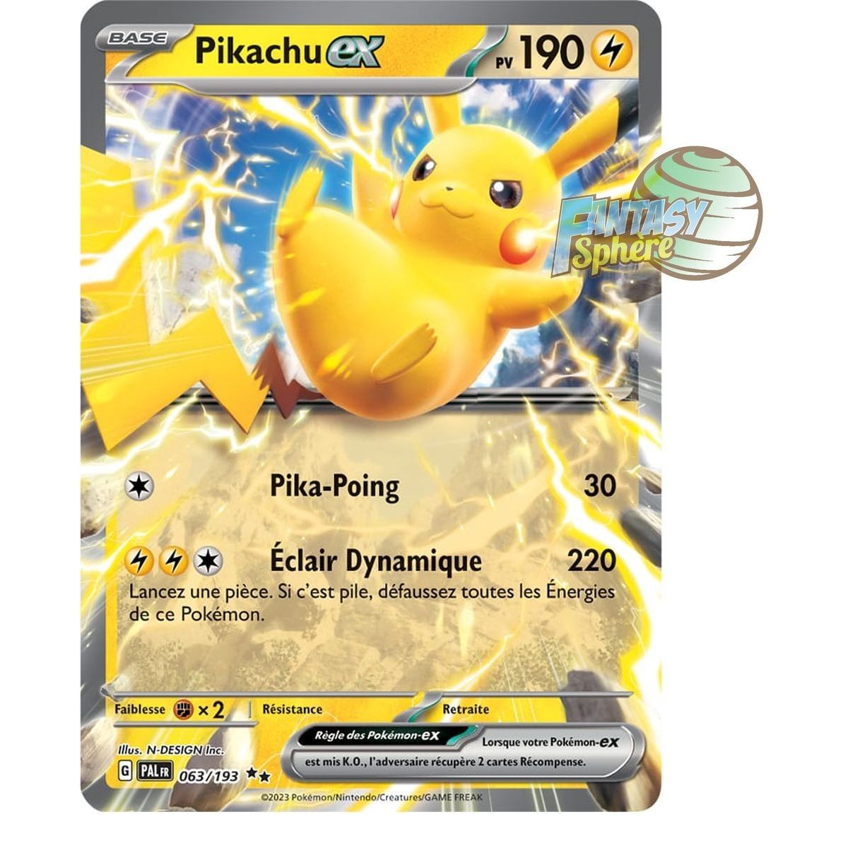 Item Pikachu EX – Double Rare 63/193 – Scharlachrote und violette Entwicklung in Paldea