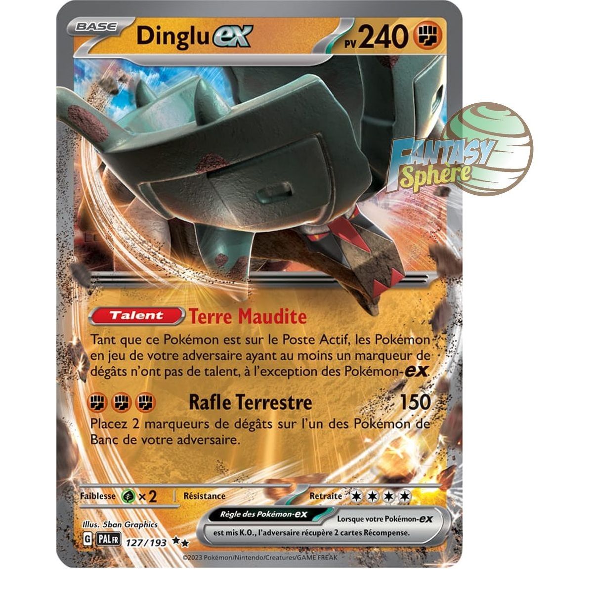 Dinglu EX – Double Rare 127/193 – Scharlachrote und violette Entwicklung in Paldea