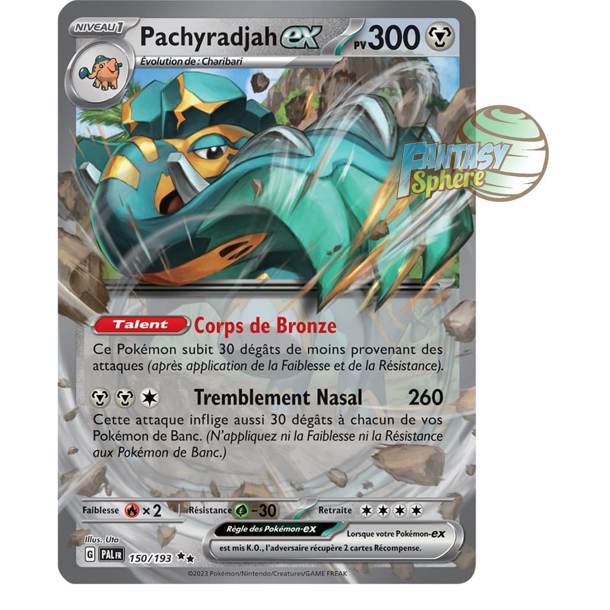 Pachyrajah EX – Double Rare 150/193 – Scharlachrote und violette Entwicklung in Paldea