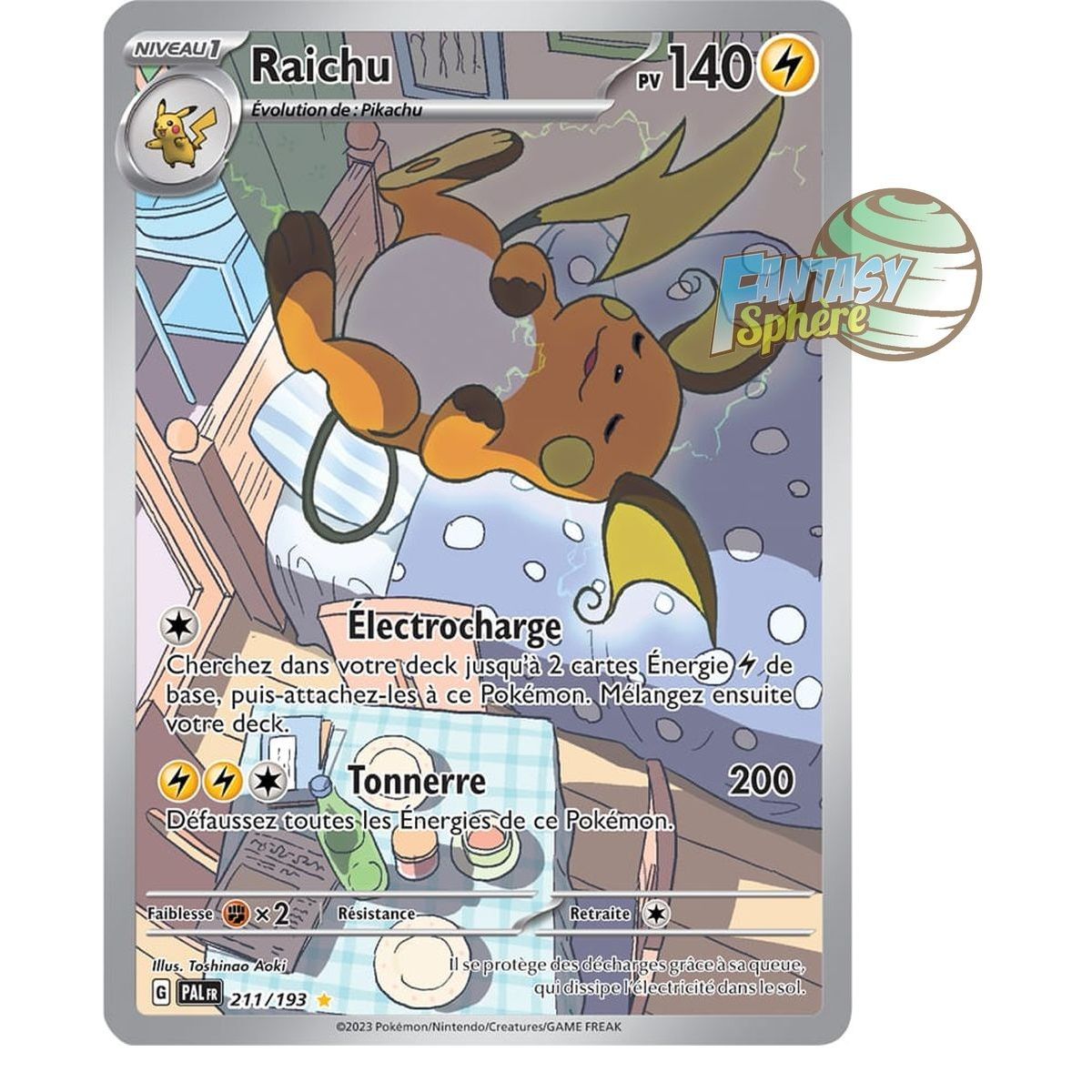 Raichu – Seltene Illustration 211/193 – Scharlachrote und violette Entwicklung in Paldea