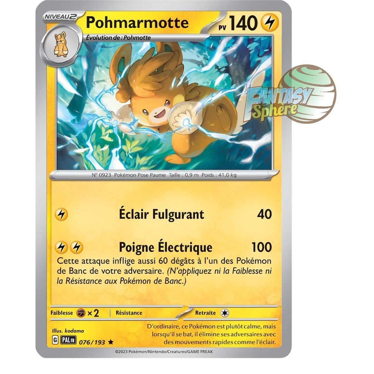 Pohmarmotte – Holo Rare 76/193 – Scharlachrote und violette Entwicklung in Paldea