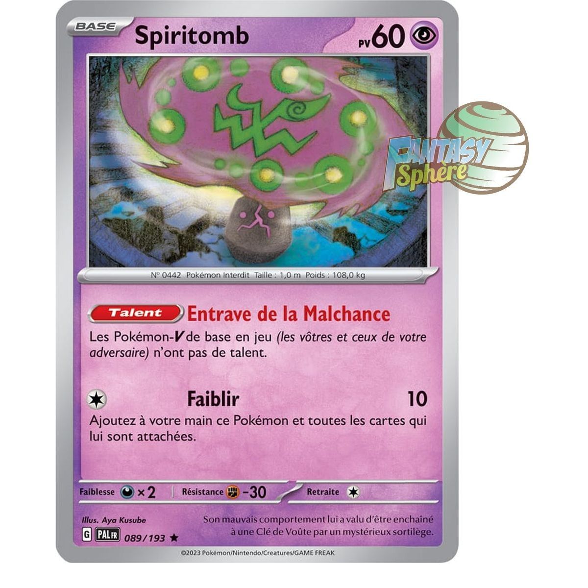 Spiritomb – Holo Rare 89/193 – Scharlachrote und violette Entwicklung in Paldea