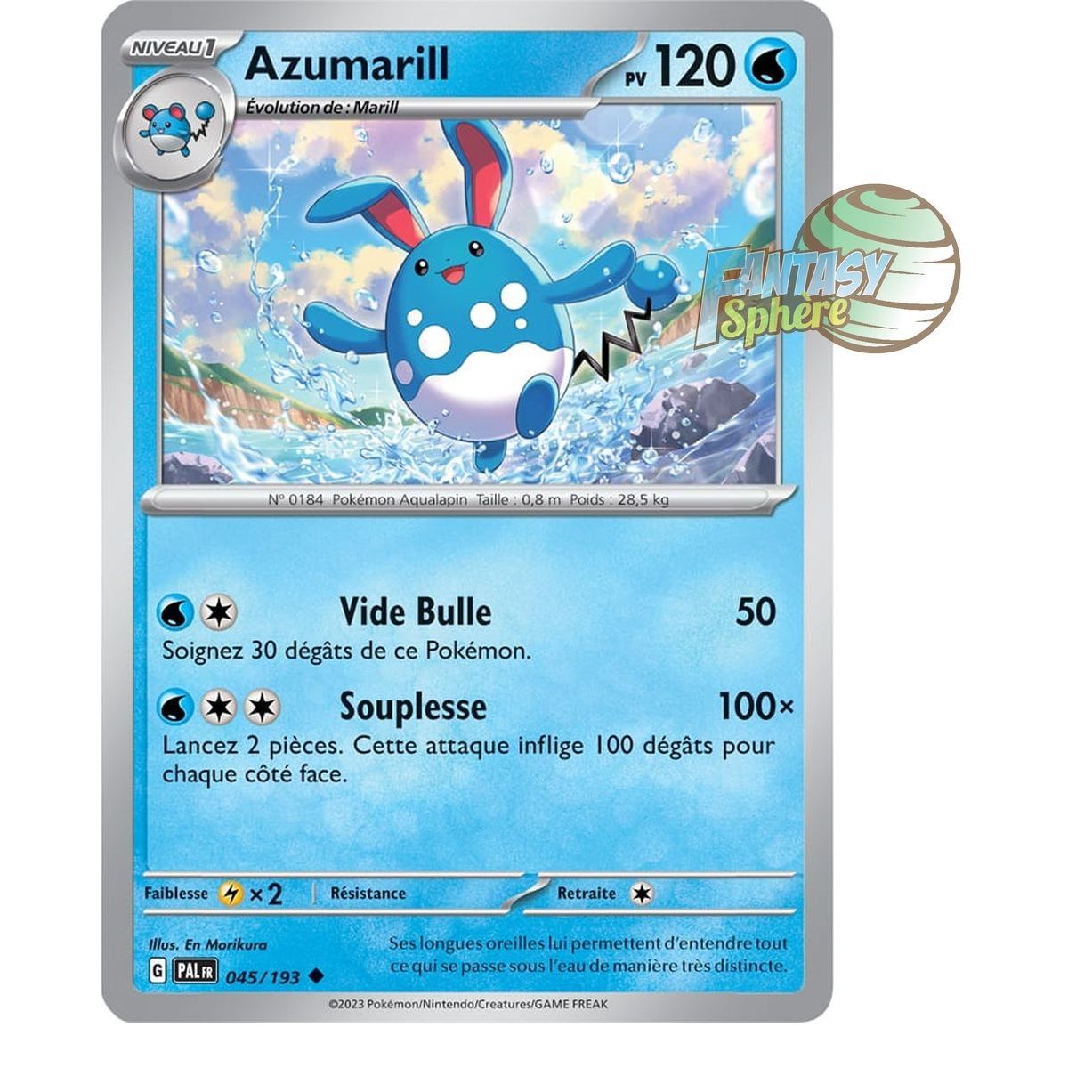 Azumarill – Rückseite 45/193 – Scharlachrote und violette Entwicklung in Paldea