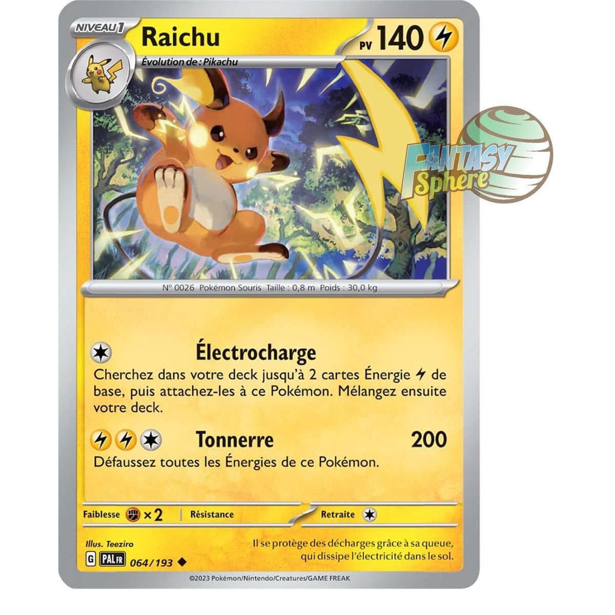 Raichu – Rückseite 64/193 – Scharlachrote und violette Entwicklung in Paldea