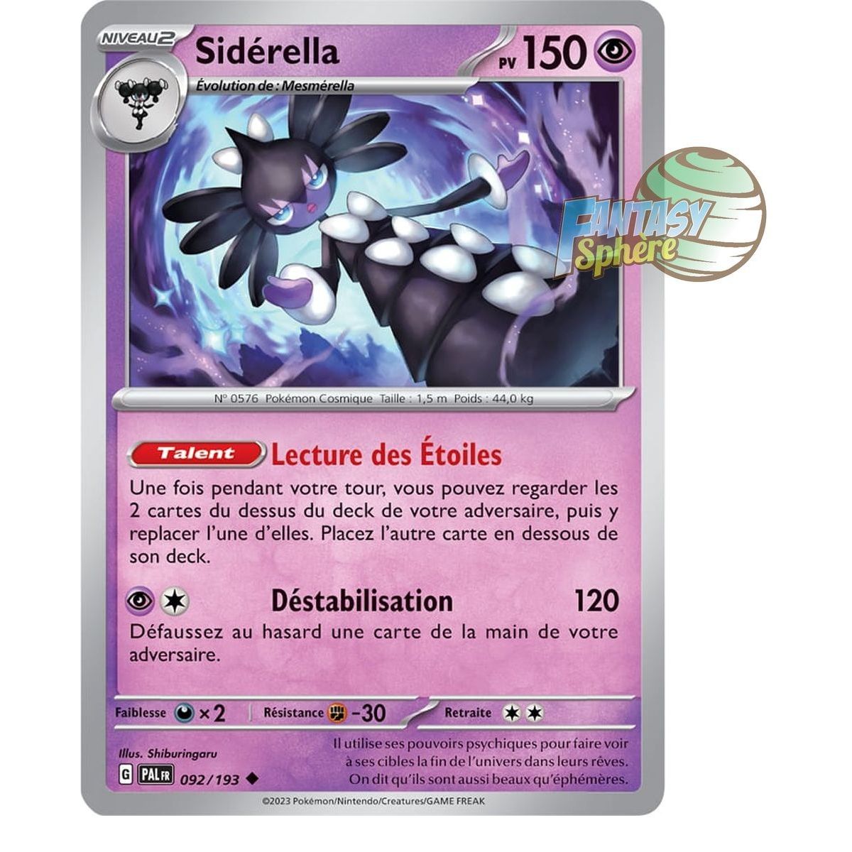 Siderella – Rückseite 92/193 – Scharlachrote und violette Entwicklung in Paldea
