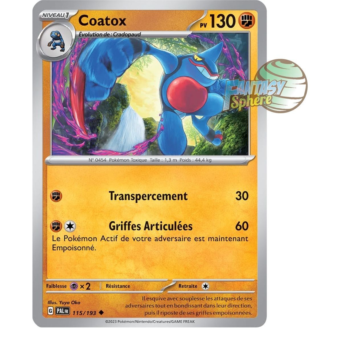 Coatox – Reverse 115/193 – Scharlachrote und violette Entwicklung in Paldea